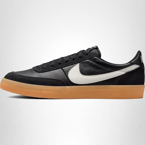 Nike Men's Killshot 2 Leather Sneakers, Black/Sail/Gum Yellow, 8 Medium US