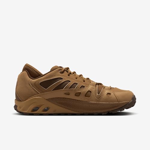 Nike ACG Air Exploraid Men's Shoes (FV2925-200, Flax/Cacao Wow/Light British Tan/Gym Red) Size 9