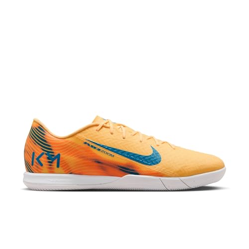 Nike Mercurial Vapor 16 Academy Kylian Mbappe Indoor/Court Low-Top Soccer Shoes (Melon Tint/Igloo/Neo Turquoise) Size 8