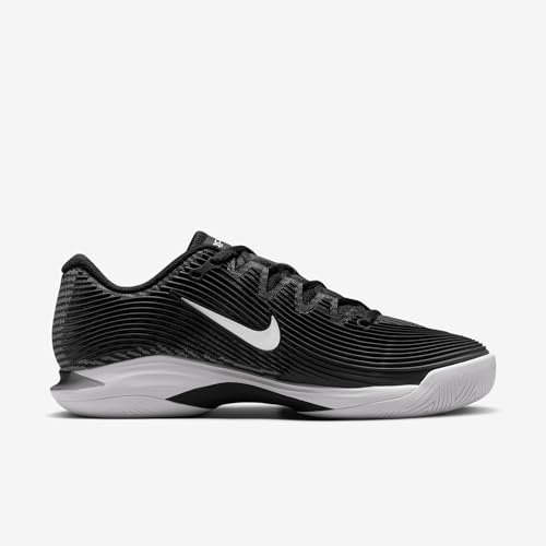 Nike Vapor 12 Women's Hard Court Tennis Shoes (FV5554-001, Black/Dark Smoke Grey/White) Size 5