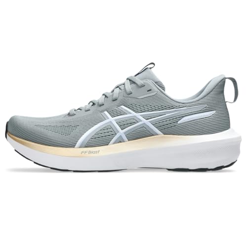 ASICS Women's GT-1000 14 Running Shoes, 8, Gravel/White