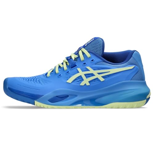 ASICS Women's Gel-Resolution X Tennis Shoes, 10, Blue Coast/Huddle Yellow