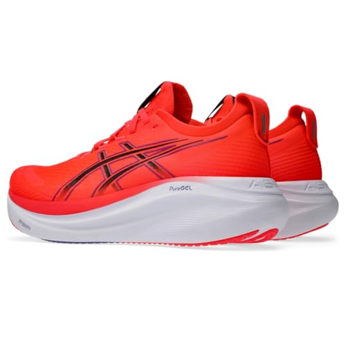 ASICS Men's Gel-Nimbus 27 Running Shoe, 10.5, Flash RED/Black