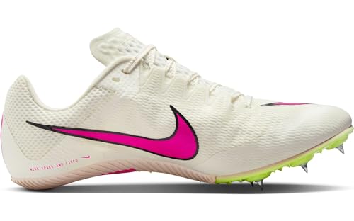 Nike Rival Sprint Track & Field Sprinting Spikes (DC8753-101, Sail/Light Lemon Twist/Guava Ice/Fierce Pink) Size 9