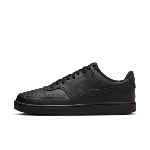 Nike Men's Court Vision Low Next Nature Shoes, Black/Black-Black, 10
