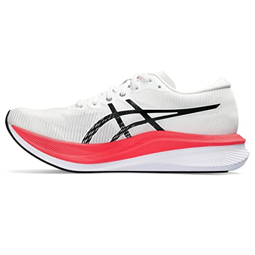 ASICS Women's Magic Speed 3 Running Shoes, 9.5, White/Black