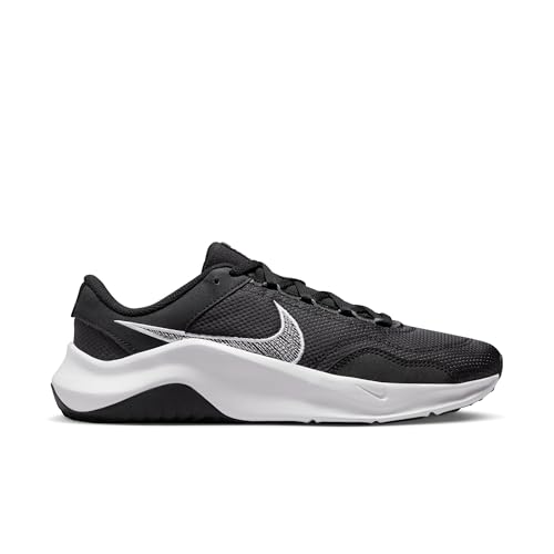 Nike Women's Legend Essential 3 Trainers, Black/White, Iron Grey, 8.5 US