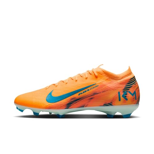 Nike Mercurial Vapor 16 Pro Kylian Mbappe Firm-Ground Low-Top Soccer Cleats (Melon Tint/Igloo/Neo Turquoise) Size 9
