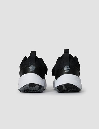 Nike Big Kid's Team Hustle D Basketball Shoes, Black/White-Anthracite, 4.5Y