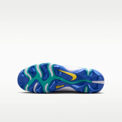 Nike Diamond Clutch Big Kids' Baseball Cleats (Washed Teal/Light Racer Blue/Old Royal/Sonic Yellow) Size 5.5