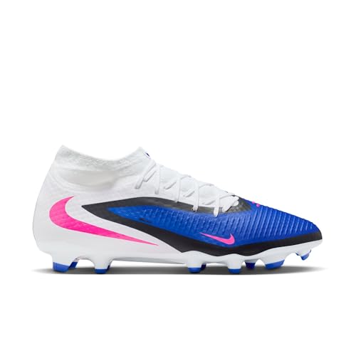 Nike Phantom 6 High Academy Multi-Ground Soccer Cleats (Racer Blue/White/Pink Blast) Size 10
