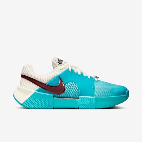 Nike GP Challenge 1 Premium Women's Hard Court Tennis Shoes (Dusty Cactus/Pale Ivory/Metallic Silver/Dark Team Red) Size 8