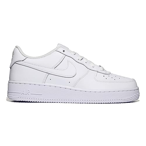 Nike Air Force 1 Lv8 GS Boys' Basketball Shoes, White, 6 US