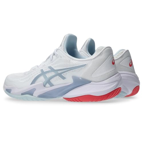 ASICS Women's Court FlyteFoam 3 Tennis Shoes, 9.5, White/Sky