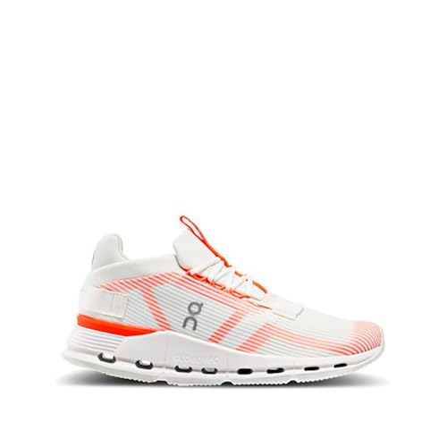 ON Running Cloudnova Void Women's Running Sneakers Shoes (Undyed White - Flame, US Footwear Size System, Adult, Women, Numeric, Medium, 8.5)