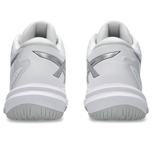 ASICS Unisex Sky Elite FlyteFoam Mid Top 3 Volleyball Shoes, 8M / 9.5W, White/Pure Silver