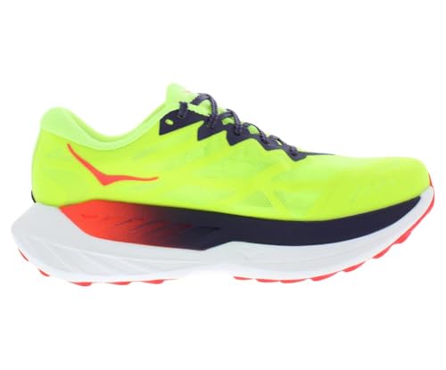 Hoka Men's Rocket X Trail Sneaker, Neon Yuzu/Neon Flame, 10.5