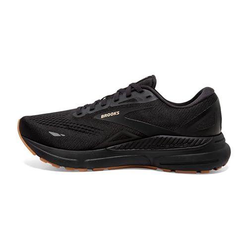 Brooks Men’s Adrenaline GTS 23 Supportive Running Shoe - Black/Cream/Biscuit - 7.5 Wide
