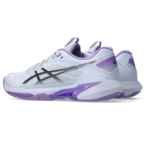 ASICS Women's Solution Speed FF 4 Night Energy Tennis Shoes, Blue Fade/Gunmetal, 9