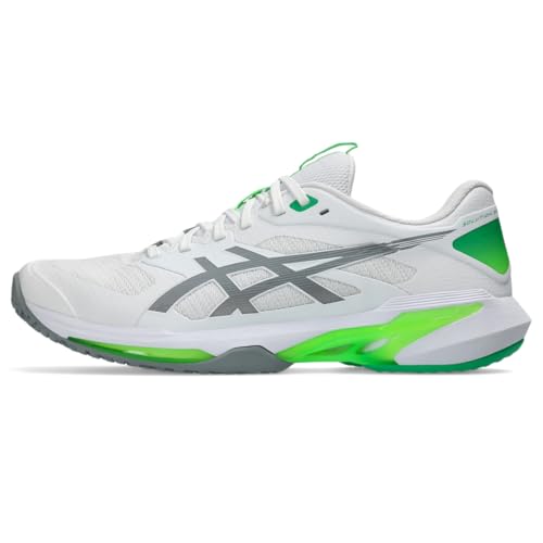 ASICS Men's Solution Speed FF 4 OC Tennis Shoes, 10.5, White/Gravel