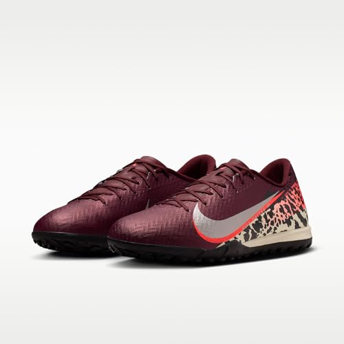 Nike United Mercurial Vapor 16 Academy Turf Low-Top Soccer Shoes (Burgundy Crush/University Red/Fossil/Metallic Silver) Size 9