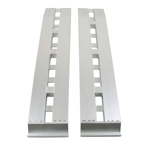 2PCS 60 Inch x 12 Inch Aluminum Trailer Loading Ramps - 6000 lbs Capacity with Beavertail Hook End
