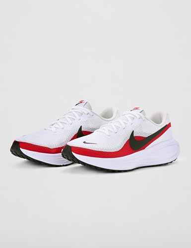 Nike Men's Revolution 8 Road Running Shoes, White/Black-University Red, 9
