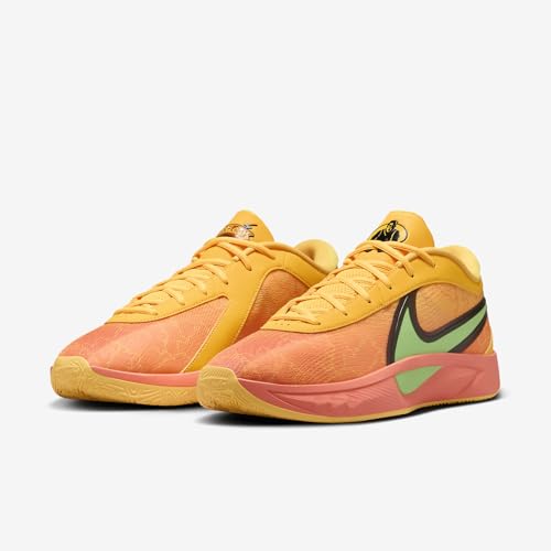 Giannis Freak 6 Basketball Shoes (FJ7792-601, Light Wild Mango/Black/Laser Orange) Size 12