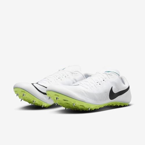 Nike Ja Fly 4 Track and Field Sprinting Spikes (DR2741-102, White/Bright Spruce/Electric Algae/Black) Size 14