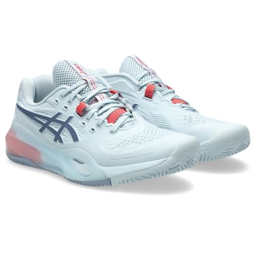 ASICS Women's Gel-Resolution X Clay Tennis Shoes, 9, Sky/Grey Blue