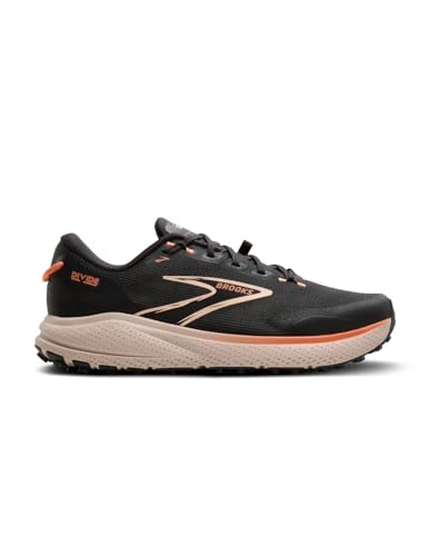 Brooks Women's Divide 6 Sneaker, Black and Pink, 9 US