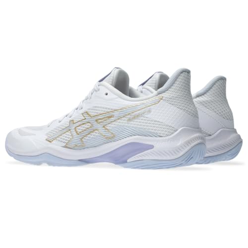 ASICS Women's Blade FlyteFoam 2 Volleyball Shoes, 8, White/Blue Fade