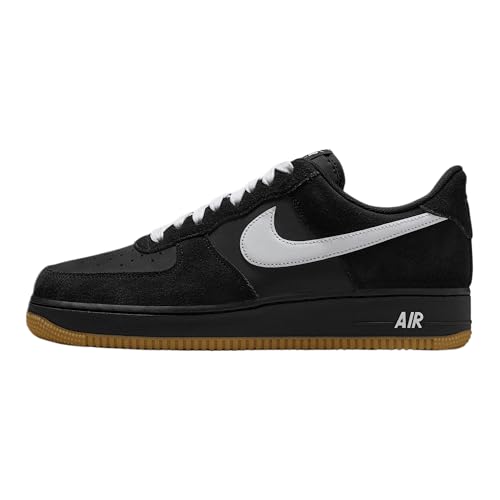 Nike Nike Air Force 1 '07 Men's Trainers, Black White Gum Light Brown, 9 US