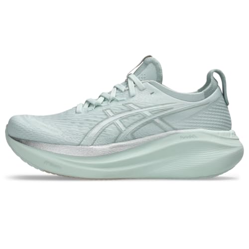 ASICS Women's Gel-Nimbus 27 Running Shoes, 11, Pure Aqua/White