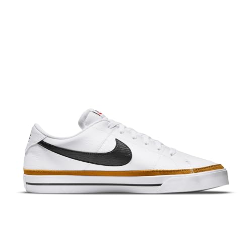 Nike Men's Court Legacy Shoes, White/Black-Desert Ochre, 13
