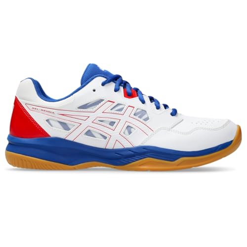 ASICS Men's Gel-RENMA Indoor Court Shoes, 9.5, White/Classic RED