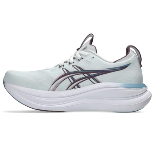 ASICS Women's Gel-Nimbus 28 Running Shoes, 8.5, Arctic Blue/Velvet Purple