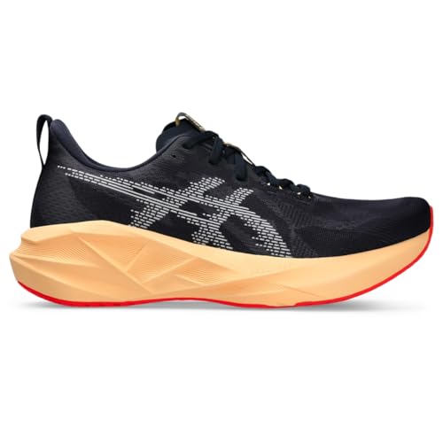 ASICS Men's NOVABLAST 5 Running Shoes, 9, Midnight/Orange Glow