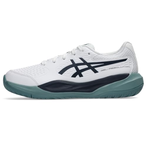 ASICS Kid's Gel-Resolution X GS Tennis Shoes, 6, White/Midnight