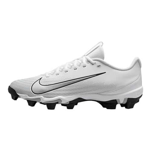 Nike Vapor Shark 3 Football Cleats (FB3304-100, White/Wolf Grey/Black/Metallic Silver) Size 10