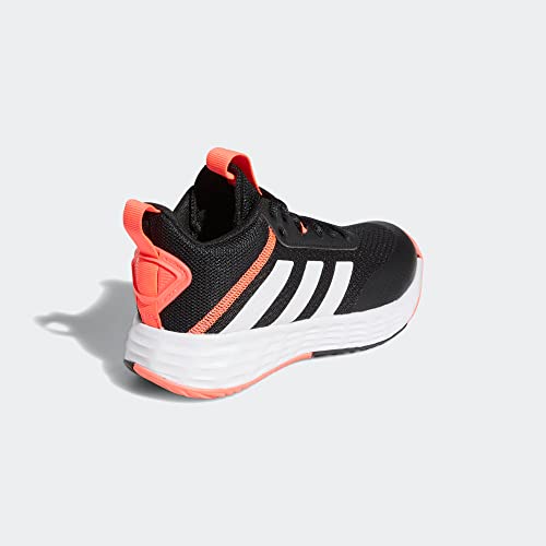 Adidas Big Kid Ownthegame 2.0 Shoes Core Black/White/Turbo 6.5