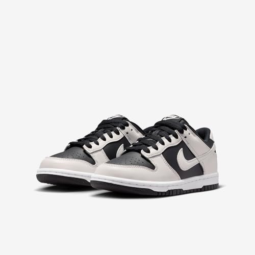 Nike Dunk Low Big Kids' Shoes (Black/Platinum Tint/White/Platinum Tint) Size 7