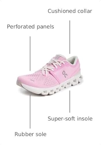 On Women's Cloud X 4 Sneakers, Petal/Sand, 7.5 Medium US