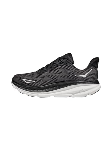 HOKA ONE ONE Clifton 9 Womens Shoes Size 8, Color: Black/White