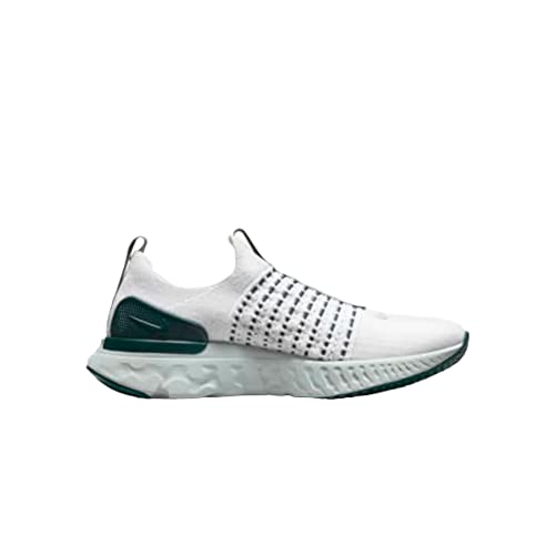 Nike Women's React Phantom Run Fk 2 Shoes, Platinum Tint Dark Teal Green, 8
