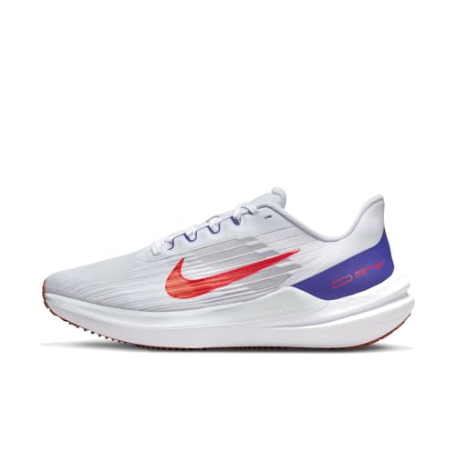 Nike Zoom Winflo 9 Men's Running Trainers Sneakers Shoes DD6203 (Football Grey/Concord/Cinnabar/Bright Crimson 006) UK12 (EU47.5), Football Grey Concord Cinnabar Bright Crimson, 13