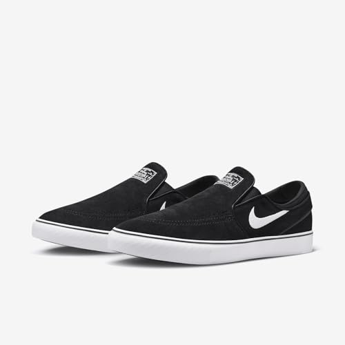 Skateboard Slip Shoe by Nike SB - Black/White-Black-Black