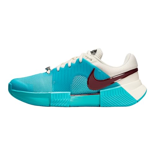Nike GP Challenge 1 Premium Women's Hard Court Tennis Shoes (Dusty Cactus/Pale Ivory/Metallic Silver/Dark Team Red) Size 8