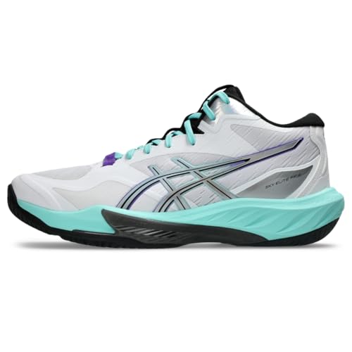 ASICS Men's Sky Elite FF MT 4 Volleyball Shoes, 10.5, White/Radiant Amethyst