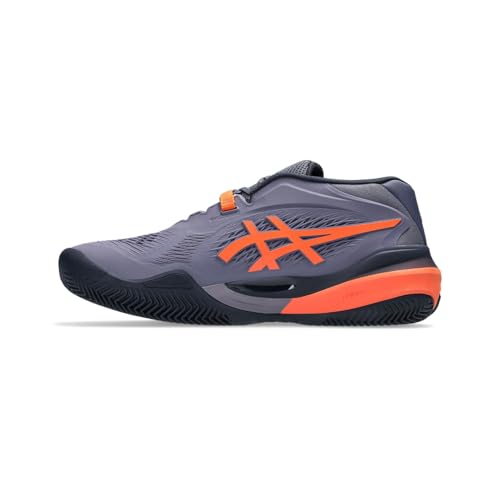 ASICS Men's Gel-Resolution X Clay Trainers, Greyish Purple Nova Orange, 13 US